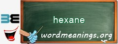 WordMeaning blackboard for hexane